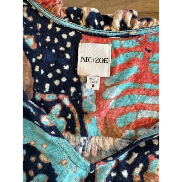 NEW Nic + Zoe Batik Stamp Linen Blend Midi Dress Size Small - Picture 8 of 8